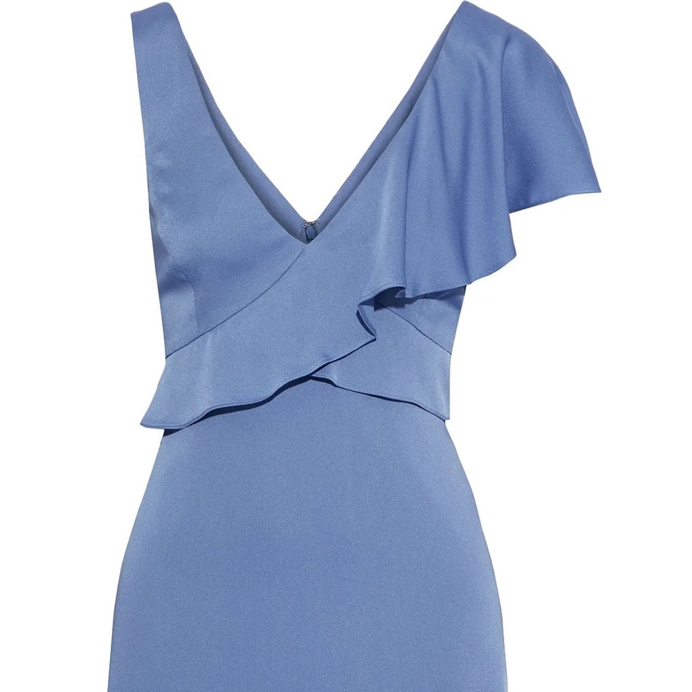 BCBG MAXAZRIA asymmetrical shoulder dress